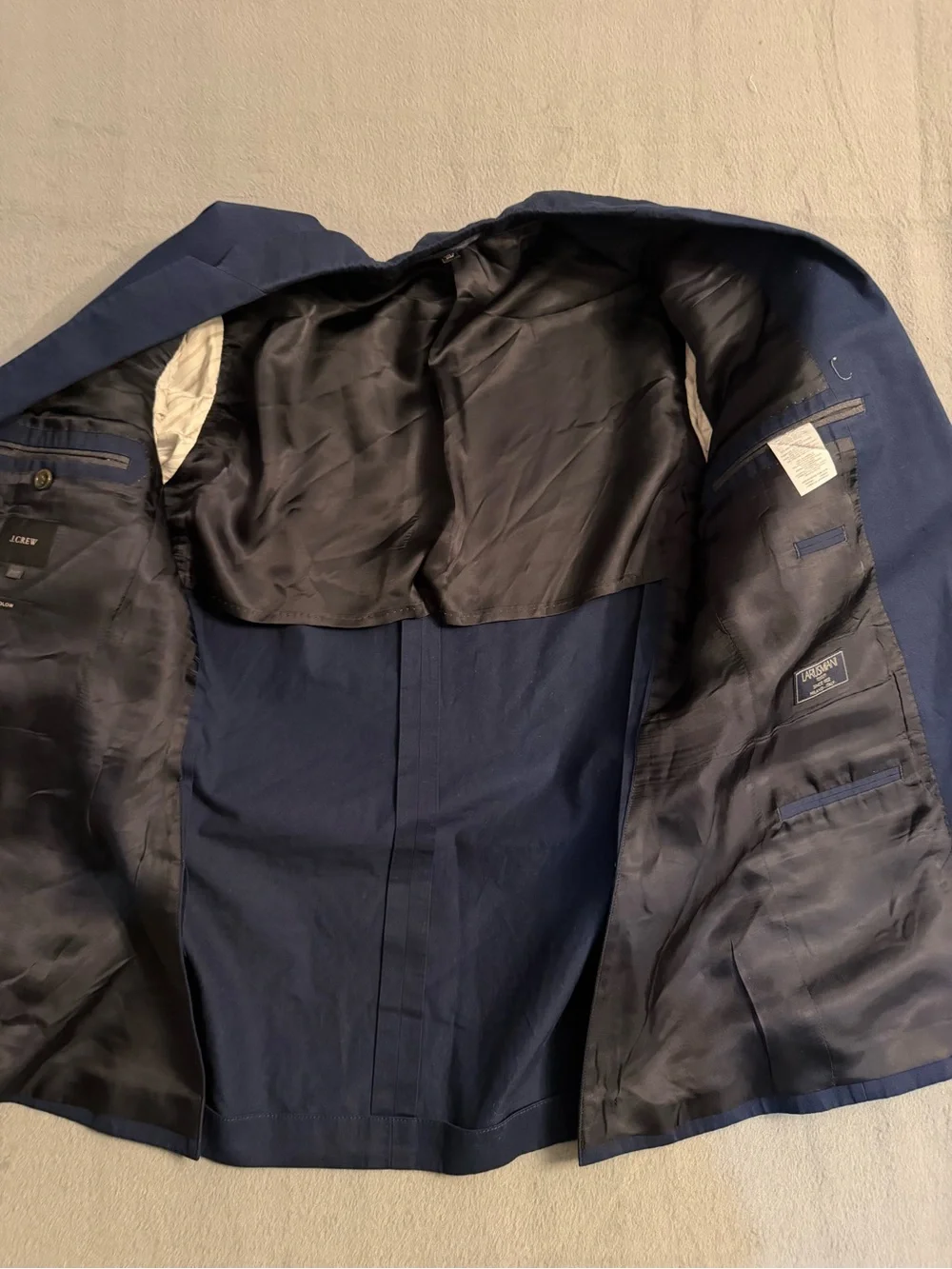 J. Crew Men's Ludlow Jacket Blazer Sport Coat 66267 Larusmiani Navy Blue 38R